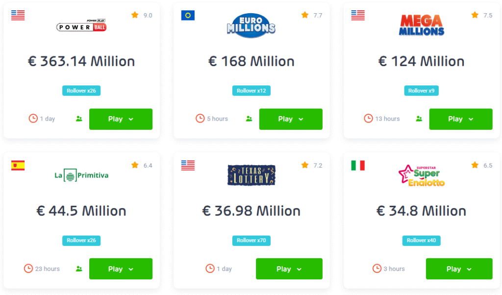 Lotteries and Games on the Lotto Agent Website